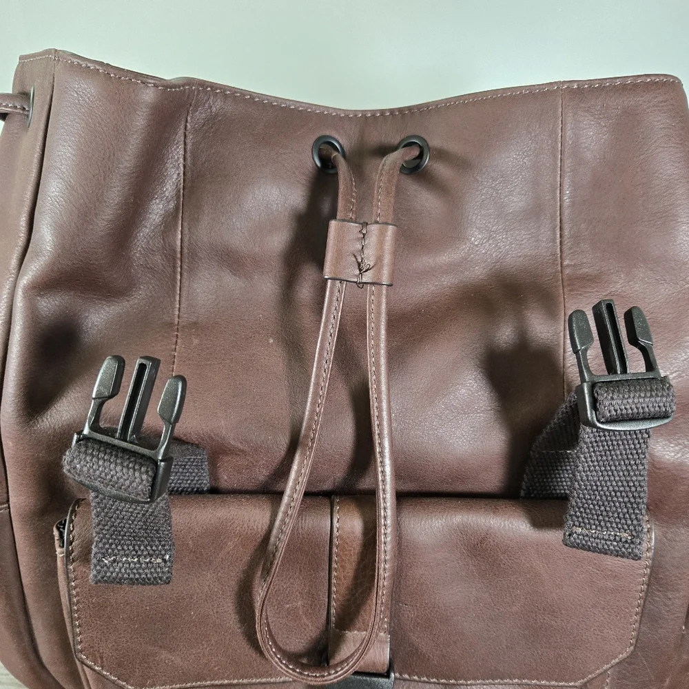 Fossil Weston Brown Leather Backpack‎